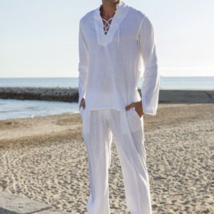 Z46-Linen trousers and shirt in an adlib style - Ordenar por